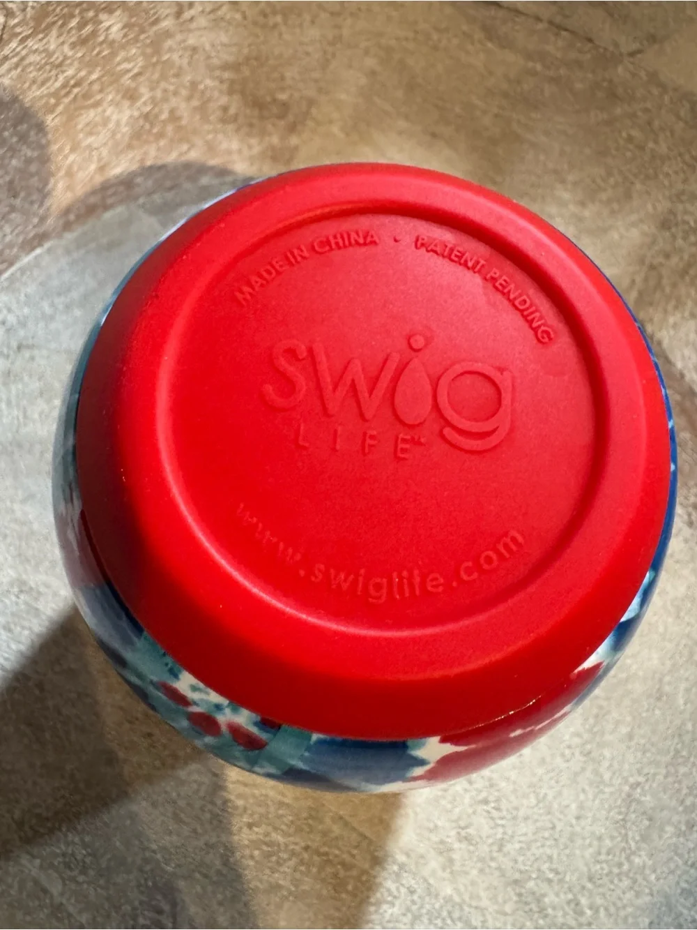 Swig Tie-Dye Insulated Wine Tumbler - Red, Blue & Teal